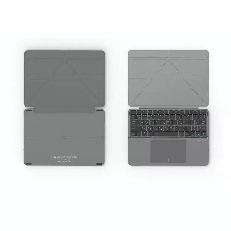 Portable Wireless BT Foldable Keyboard New Detachable Leather Stand for Tablet Phone Touch Typing Mini Keyboard with Ergonomic Design